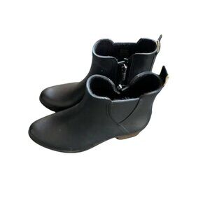 Lucky Brand Rubber Chelsea Boots - Size 7 - Black Rainboots Winter